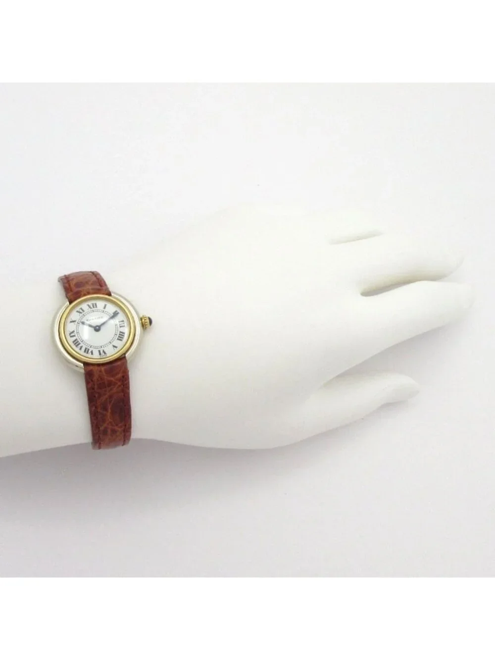 Cartier Watch Vendome Line 18k White Gold 18k Yellow External